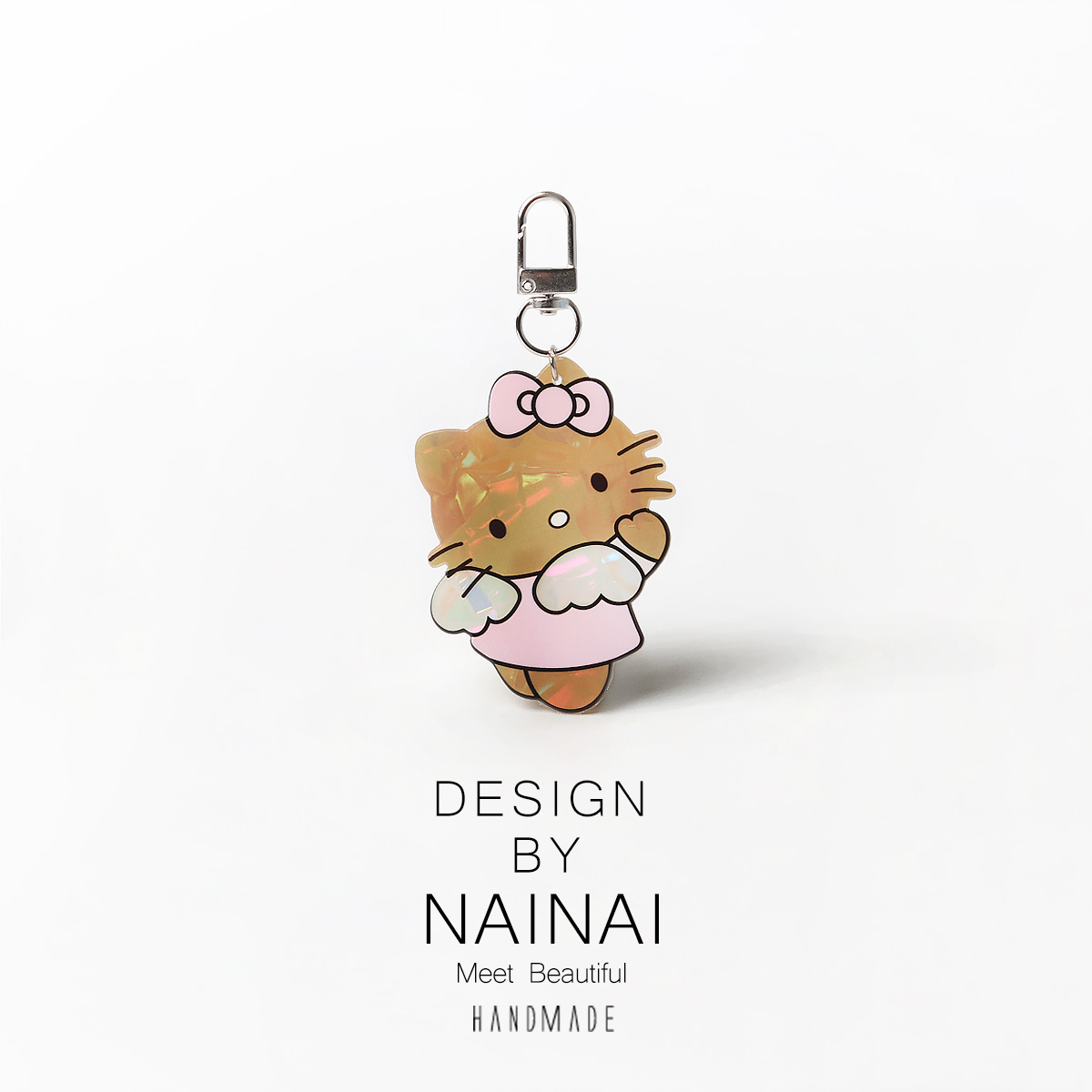 创意可爱Kitty猫钥匙扣卡通包包挂饰百搭挂件个性配饰品简约挂饰