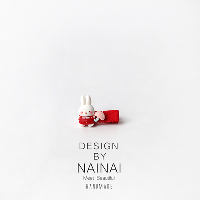 韩系可爱小兔子发夹甜美少女心Ins刘海侧边夹不伤发小夹子发饰