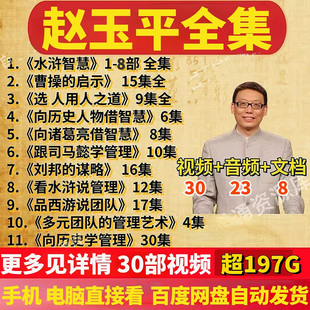 赵玉平百家讲坛赢家心法选人用人际沟通水浒智慧视频全集课程 U盘