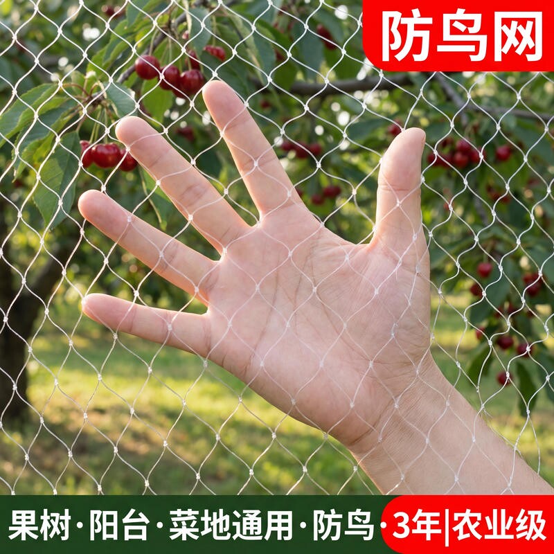 尼龙防鸟网果园樱桃树大棚防鸟果园拦鸟网果树防鸟专用抗老化耐用