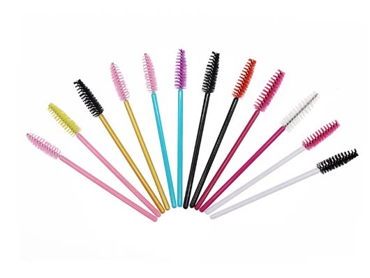 50支嫁接工具睫毛刷子眉刷化妆刷嫁接螺旋梳卷眉毛刷水晶棒多色彩