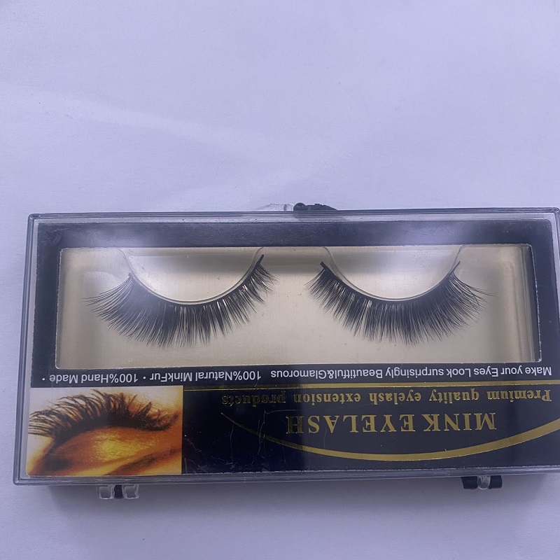 貂毛假睫毛 飘逸凌乱 裸妆自然 大眼妆 凌乱眼尾加长浓密款