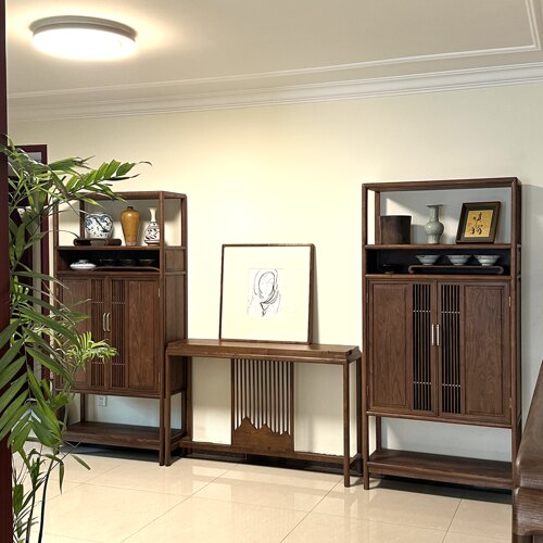 新中式禅意书架榫卯工艺