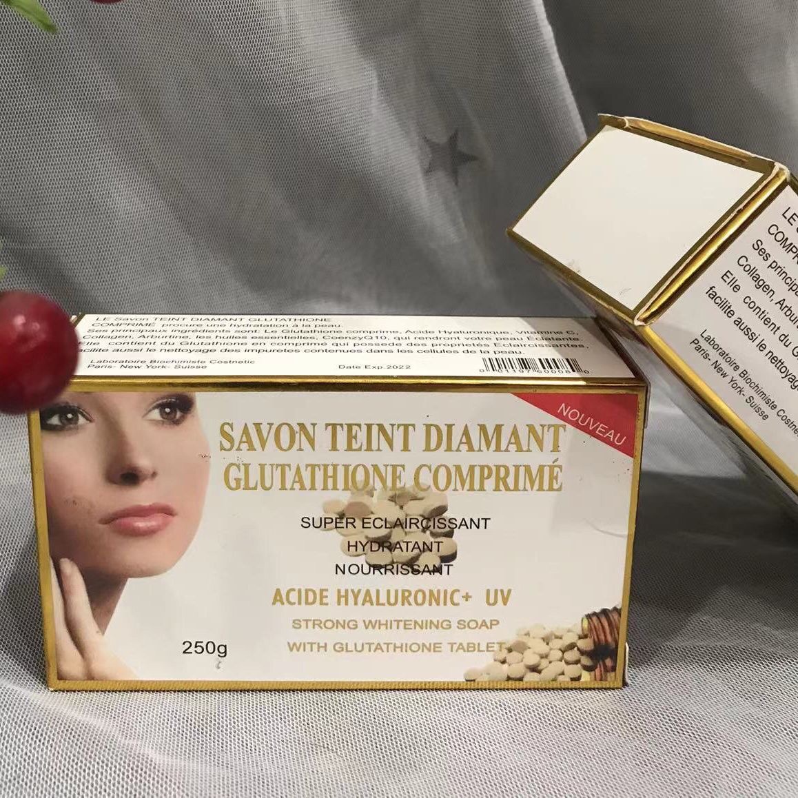 savon teint diamant glutathione comprime 美白去黑色素全身