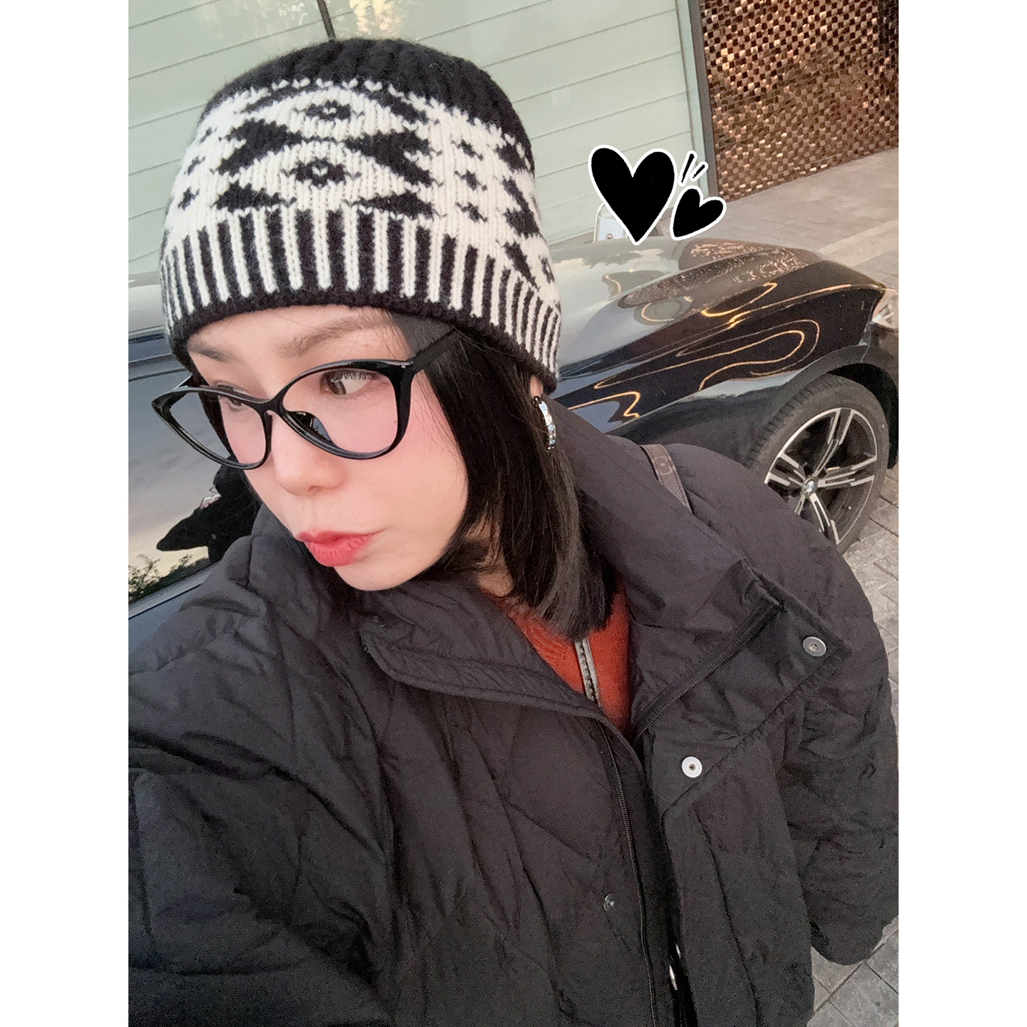 VOGANA戛纳家大码女装搭配整个秋冬显脸小韩系保暖弹力针织毛线帽