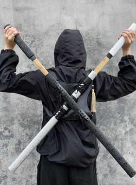 画江湖中国风唐横刀竹木制品居合道木刀武士刃竹剑儿童玩具表演木