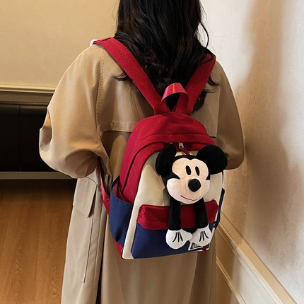2026新款幼儿园公仔书包儿童米奇背包可爱卡通大容量旅游双肩包女