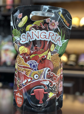 西班牙进口红酒新款袋装酒桑格利亚甜红酒葡萄果酒SANGRIA1.5升