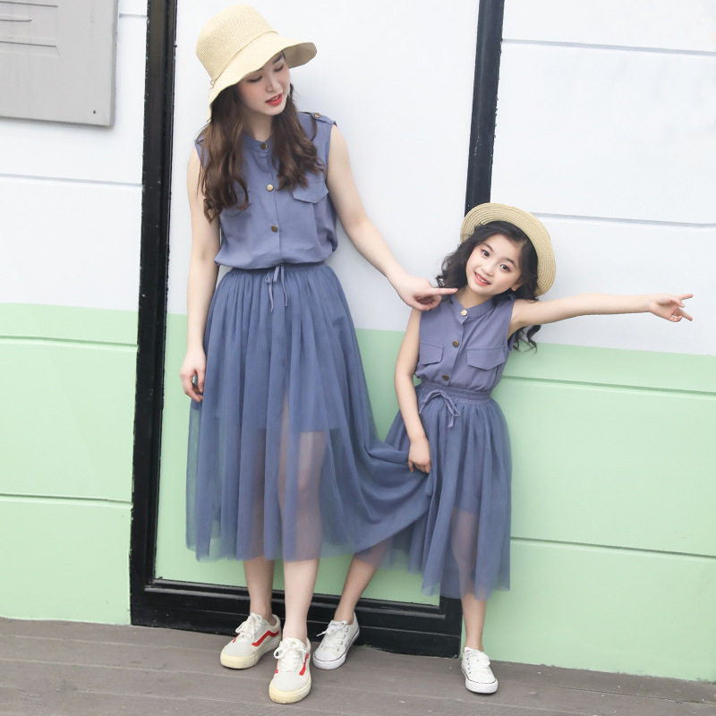 夏季童装亲子装母女装连衣裙网红纱裙子两件套装1米1至1米2/3/4/5在类目 童装/婴儿装/亲子装, 其它中 - 来自Buy2taobao.com提供专业的淘宝代购服务