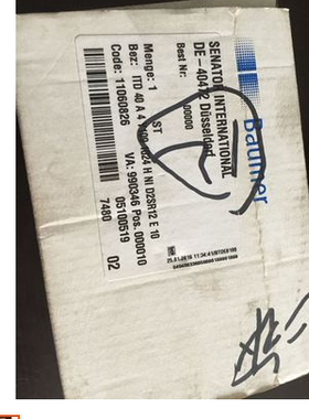 Baumer编码器 ITD40A4Y1091024HNID2SR12E10全新11060826今天发