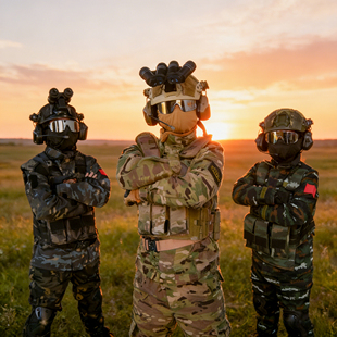 纯棉儿童迷彩服演出服套装男女户外战术特种兵作战长袖军训表演服