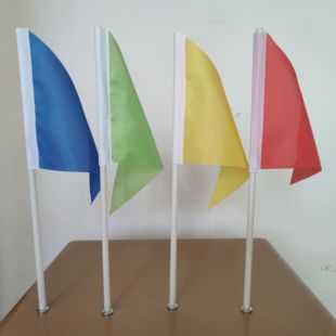 4个装 8号14*21cm带磁铁小红旗 带磁吸底座小彩旗