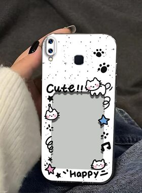 猫抓相框放照片适用于vivo Z1i手机壳z1青春版镜头全包z3x防摔硅胶软壳v1730da高级感保护套超薄可爱小卡新款