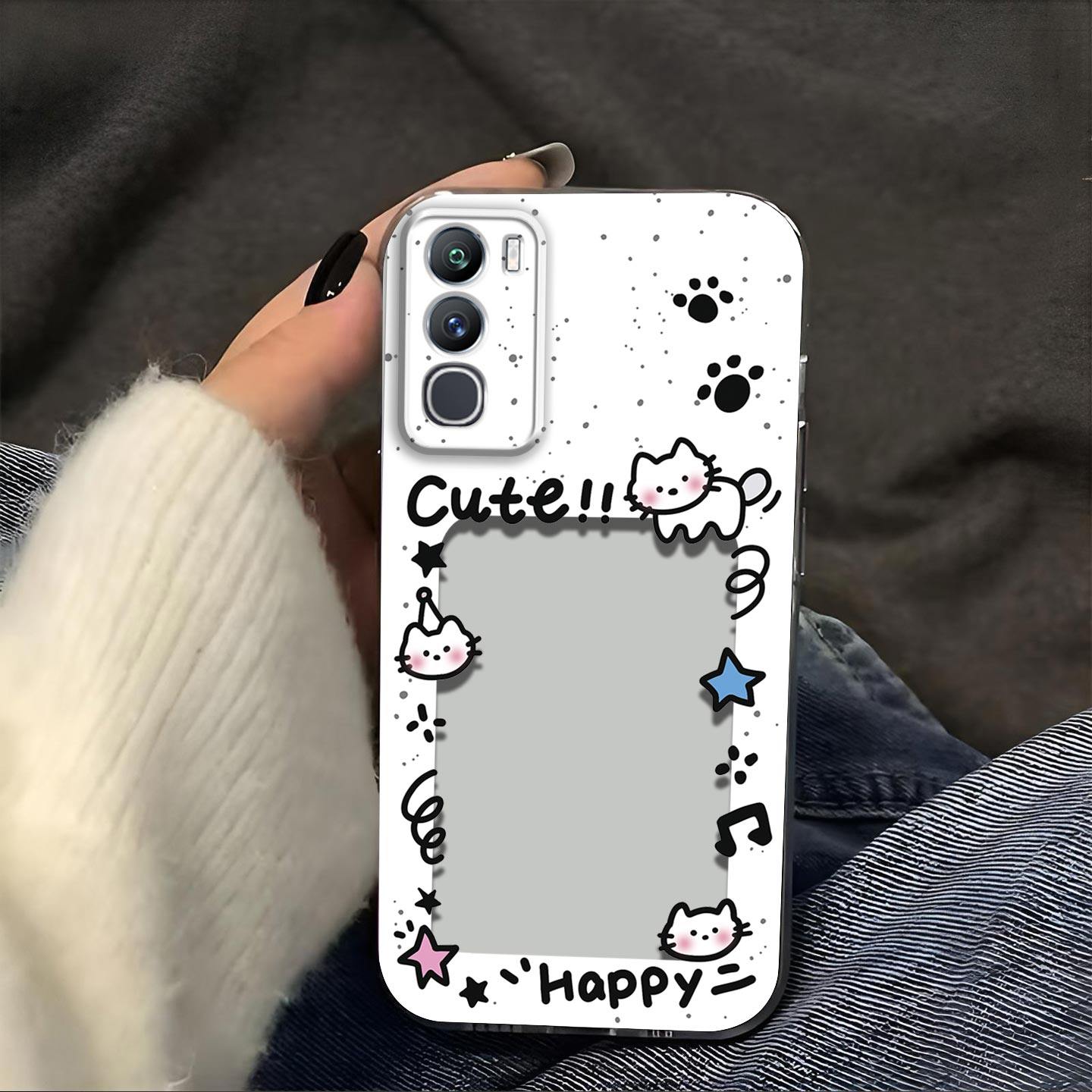 猫抓相框放照片适用vivoY37t y50i手机壳Y50 5G镜头全包0m磨砂防摔软壳V2443A高级感V2443BA保护套小卡女新款