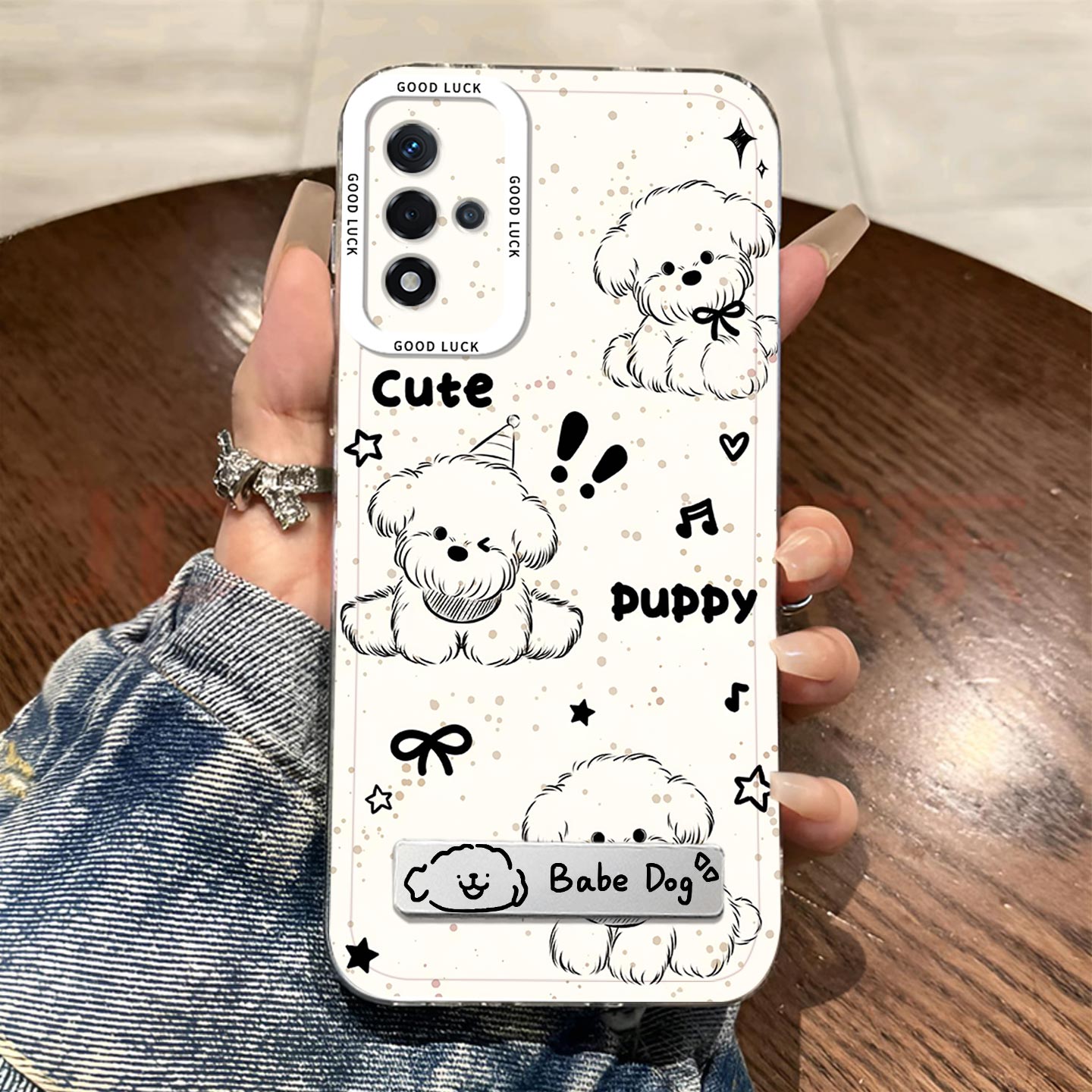 适用于OPPOA93s手机壳oppo a93全包PFGM00防摔带支架斑点卡通可爱小狗保护套创意高级感手机套软壳个性新款潮