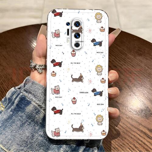 适用于一加8Pro手机壳OnePlus镜头全包IN2020简约防摔可爱小狗狗硅胶软壳高级感1+8 Pro保护套创意新款手机套