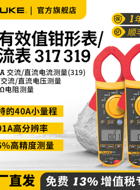 Fluke福禄克钳形电流表319/317万用表交直流电流数字高精度
