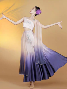 傣族孔雀舞演出服鱼尾裙傣家小妹艺考云南民族彩云之南舞蹈服