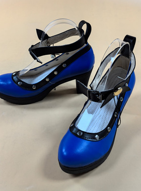2779 重制版最终幻想7 FF7 Remake蒂法TIFA蓝色小礼服cos鞋演出鞋