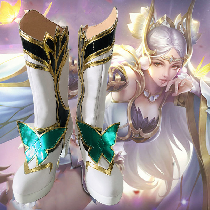 12王者荣耀 金色 仲夏夜之梦 貂蝉cos鞋定制来图定制二次元动漫展