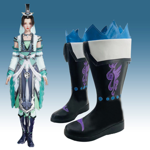 652 剑三 纯阳剑茗道姑cos鞋cosplay鞋订做二次元漫展定制演出鞋