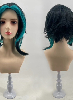 原神 魈 cos假发cosplay假发二次元动漫展演出银白色假发