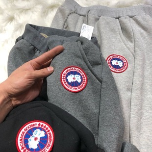 大鹅羊羔绒卫裤男加绒加厚2024新款冬季情侣款束脚休闲裤男款裤子