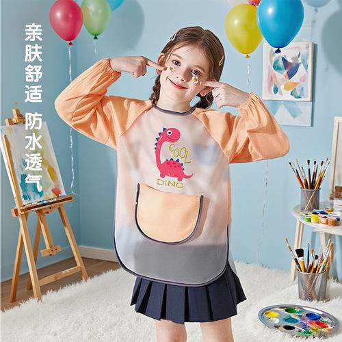 儿童画画罩衣防水防脏幼儿园围裙