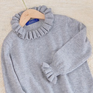 塞北绒王-25新款女童毛衣女宝宝打底衫100%纯山羊绒衫儿童亲子款