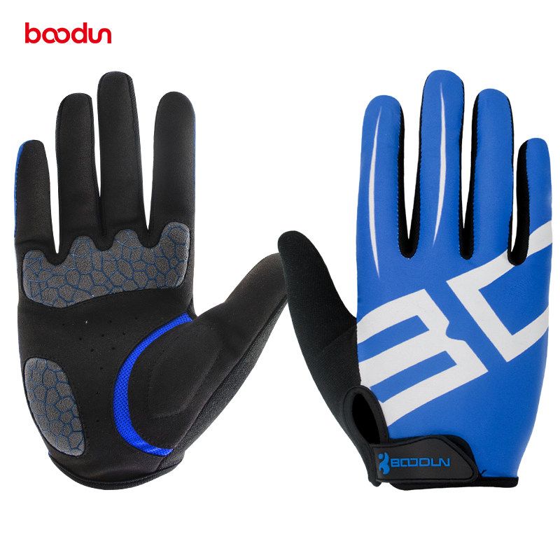 boodun春秋自行车骑行手套全指硅胶减震长指公路山地车单车装备