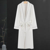 Overweight and plus-size 250 pounds men's bathrobes, couple's polyester-cotton spring and autumn high-end sexy hotel-style bathrobes and pajamas for women thumbnail 3