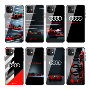 全新AudiSport奥迪F1一加ace2v手机壳适用iPhone11苹果12pro玻璃13华为40套