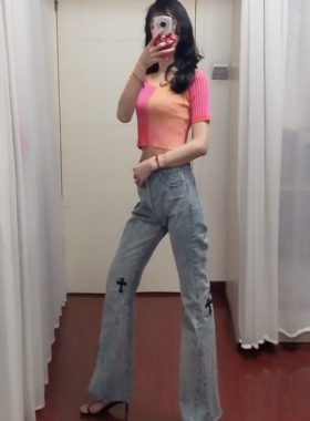 ALUONLINESHOP都市浪漫系列甜蜜到冒泡马卡龙色Croptop小蛮腰上衣