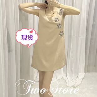 FOREVERCAN“比弗利山庄”客订可拆卸花朵无袖连衣裙 SD21729