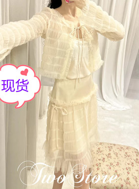 TWO 女装2023夏季新款 新古典主义 温柔气质名媛风开衫外套