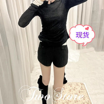 提臀线设计抗皱西装短裤