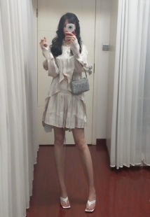 ALUONLINESHOP夏季香槟人鱼肌高光丝滑松紧腰裙裤套装清凉透气