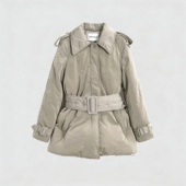 鹅绒服蜂腰系带花苞羽绒裙 FOREVERCAN 艾格峰 WC23963