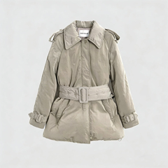 FOREVERCAN“艾格峰”鹅绒服蜂腰系带花苞羽绒裙 WC23963