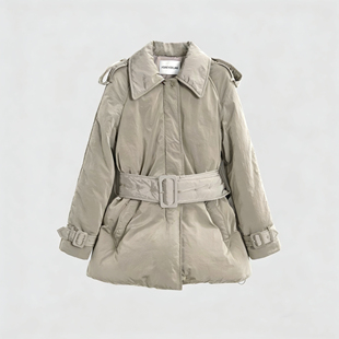 WC23963 鹅绒服蜂腰系带花苞羽绒裙 FOREVERCAN 艾格峰