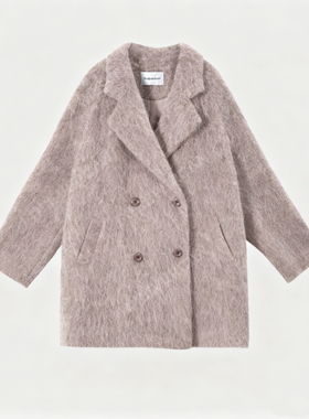 FOREVERCAN“杜奥莫广场”秘鲁苏力羊驼毛绵羊毛经典呢大衣WC5744