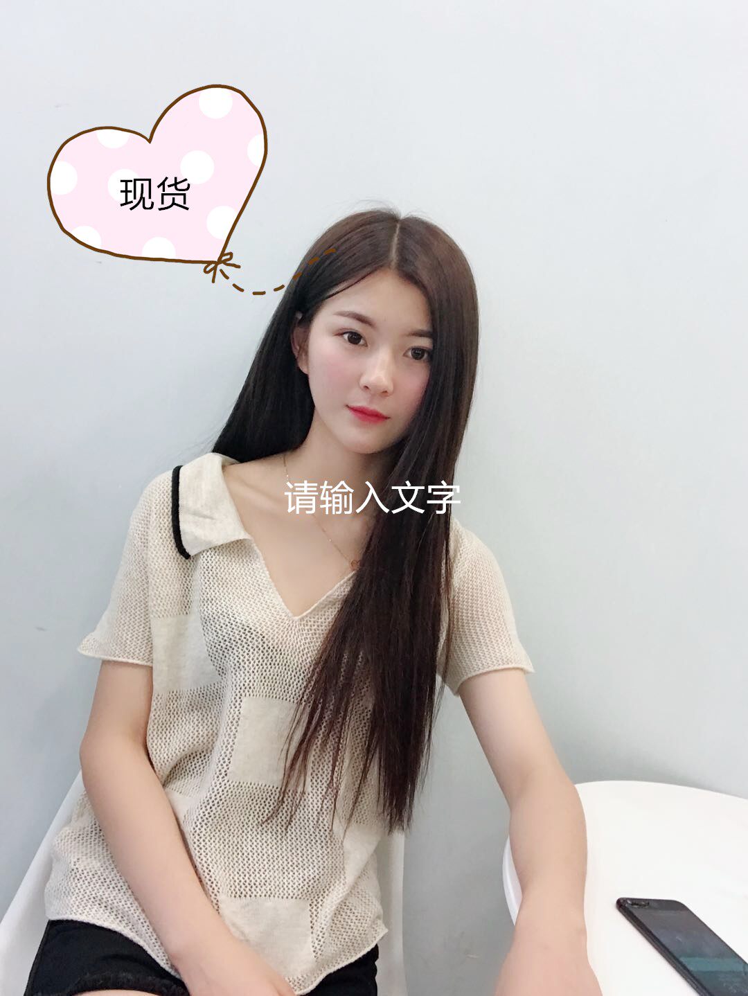 LIN 2018夏季新款Polo衬衫V领短款修身显瘦时尚短袖羊绒T恤女上衣