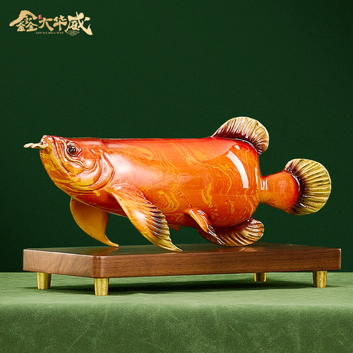 金龙鱼纯铜摆件工艺品高端大气