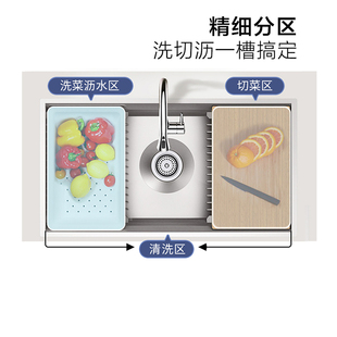 科勒厨房水槽家用304不锈钢加厚普利菲手工大单槽台下洗菜盆5540T