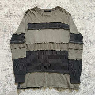 Undercover 03AW paper doll纸娃娃 多层叠 拼接长袖T恤 男女同款