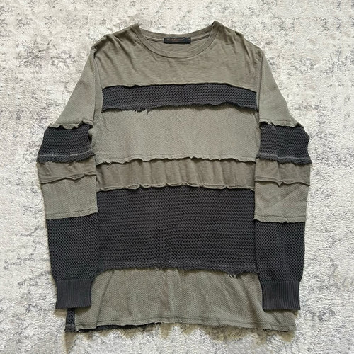 Undercover 03AW paper doll纸娃娃 多层叠 拼接长袖T恤 男女同款