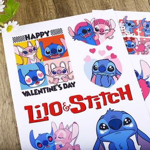 史迪仔可爱行李箱高颜值防水贴纸笔记本电动车水杯头盔装饰小图案