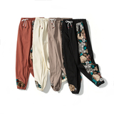 秋冬新品宽松男士大码刺绣拼色休闲长裤K98-P85，男装休闲裤，星座305A（原312A-1）
