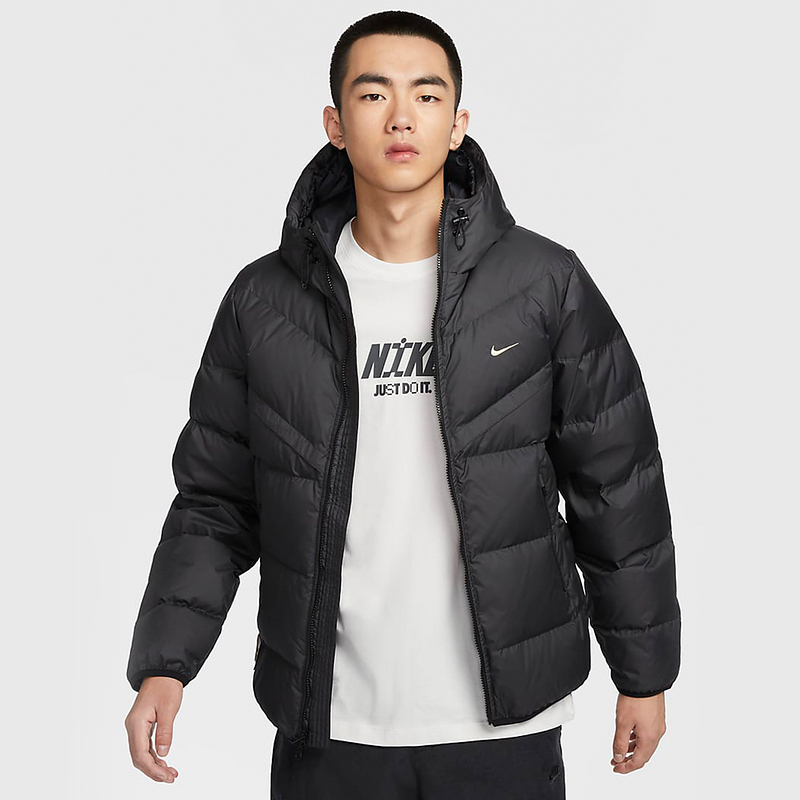 Nike耐克羽绒服男外套短款冬新款连帽保暖防风夹克HQ4183-010