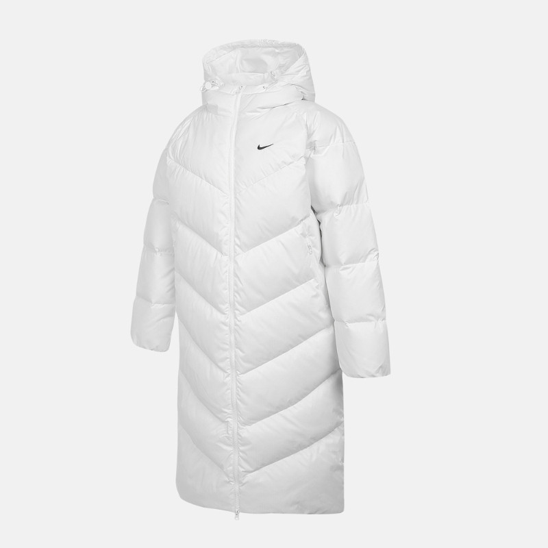 耐克女外套2025冬长款过膝大衣鸭绒保暖运动羽绒服HV5237-100-010